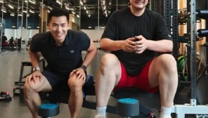 45岁姚明训练照曝光，已恢复训练两个多月，看起来瘦了不少