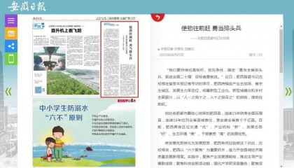 《安徽日报》专访肥西县委书记沈校根：使劲往前赶 勇当排头兵