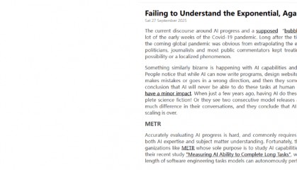AI专家：对AI的质疑是对“指数级增长趋势”的“自欺欺人”
